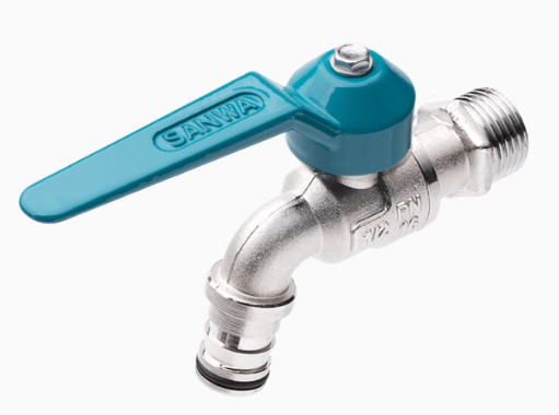 ก๊อกบอลแฟนซีสนาม 1/2" สีเขียว SANWA