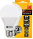-หลอดกลม LED A60 E27 5W 400lm แสง DAYLIGHT 6500K  Kodak