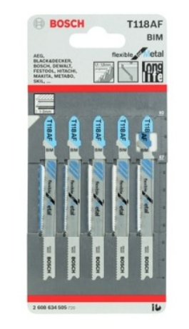 ใบเลื่อยจิ๊กซอ T118AF BOSCH (แพค5ใบ)