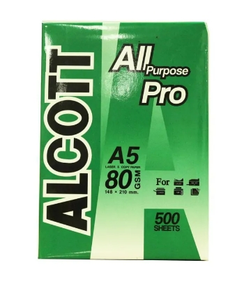 กระดาษ A5 80g  เขียว Alcott