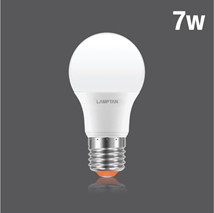 หลอดกลม LED BULB NEW GLOSS V.2 7W แสง WARMWHITE LAMPTAN