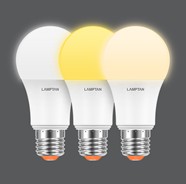 -หลอดกลม LED BULB COLOR SWITCH 9W 3 แสง LAMPTAN