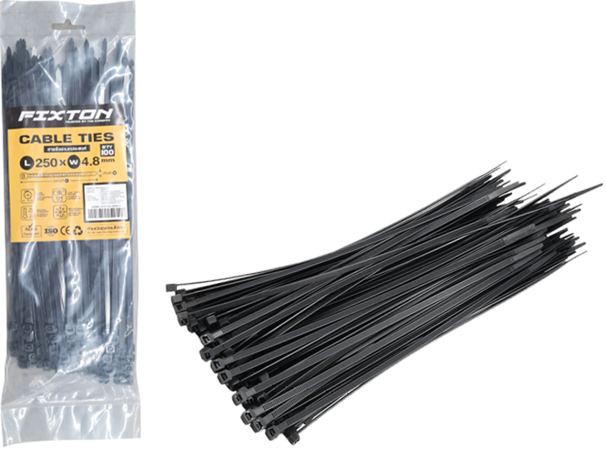 -เคเบิ้ลไทร์ 5" 2.5*120 ดำ FIXTON+