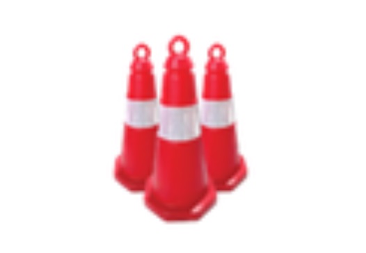 -กรวยจราจร50cm+ห่วงร้อยโซ่กันเขต710550 FIXTON+