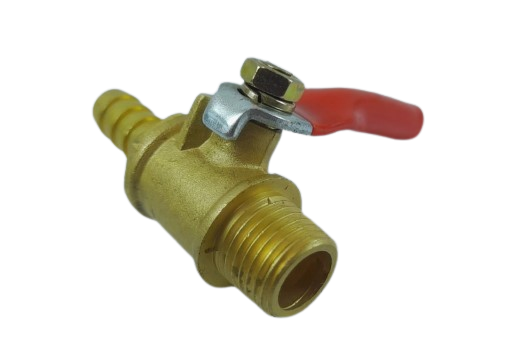 -บอลวาล์วลมเกลียวนอก/เสียบสาย 1/4x8 FIXTON+