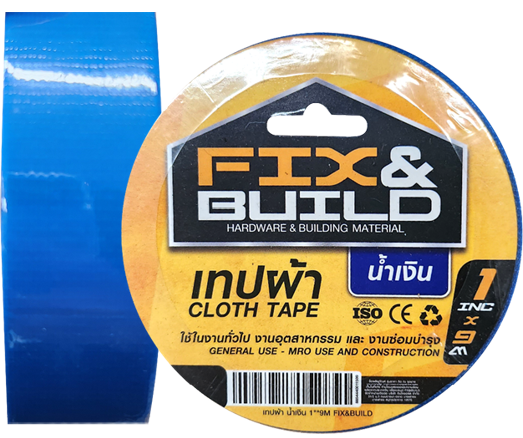 เทปผ้า น้ำเงิน 2"x9M FIX&BUILD+