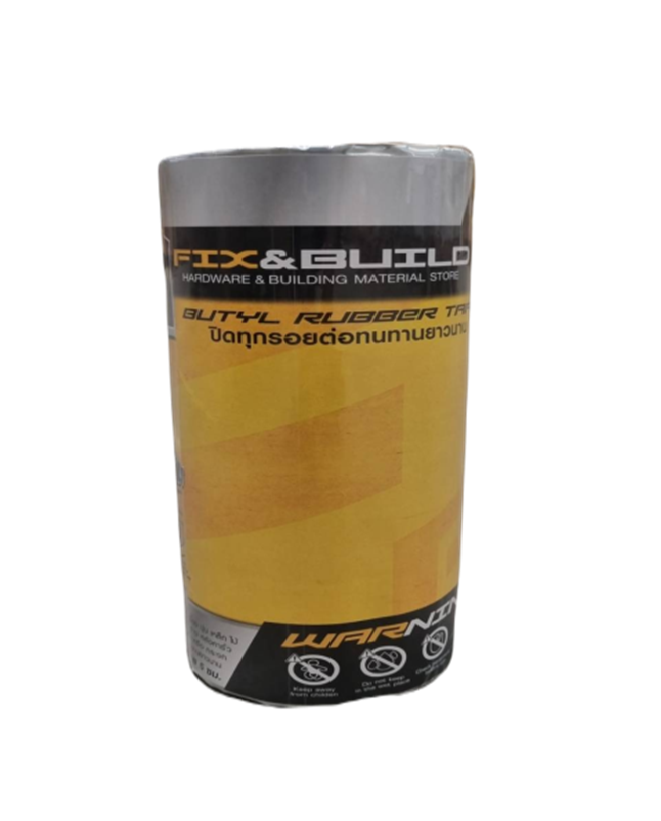 เทปกันรั่วซึม-บิวทิลรับเบอร์เทปกันยูวี 20cm.x 3m. FIX&BUILD+