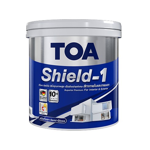 สีน้ำภายนอก กึ่งเงา ชิลด์วัน นาโน เบส A 2.5กล. TOA