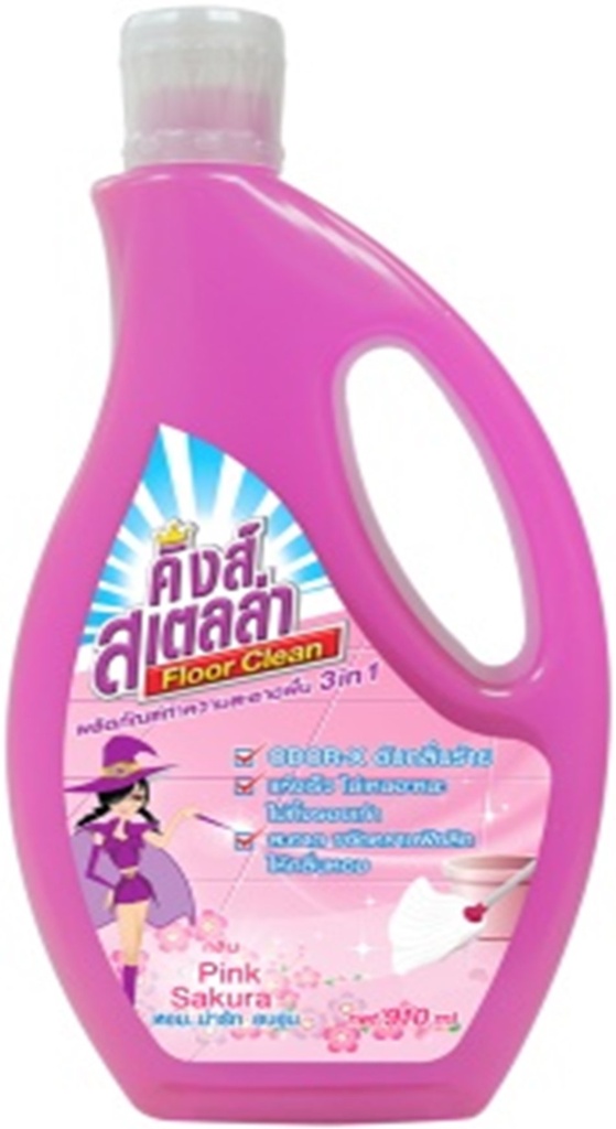 -น้ำยาถูพื้น 910 ml. กลิ่น Pink Sakura King's Stella