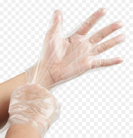 ถุงมือพลาสติกใส (100ใบ/แพ็ค)