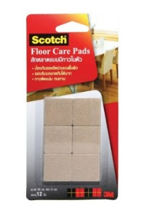 -สักหลาดเหลี่ยมมีกาวในตัว 28มม. สีเบจ 3M