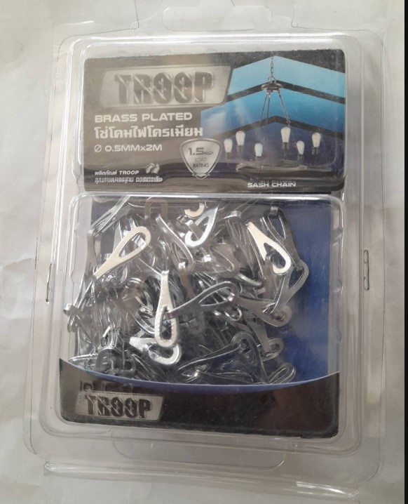 -โซ่โคมไฟโครเมียม 0.5mm 2M TROOP+