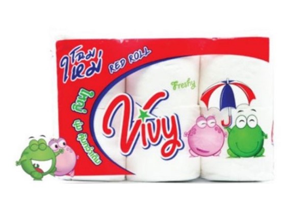 -กระดาษชำระแบบม้วน Red Roll (แพ็ค 6 ม้วน) VIVY