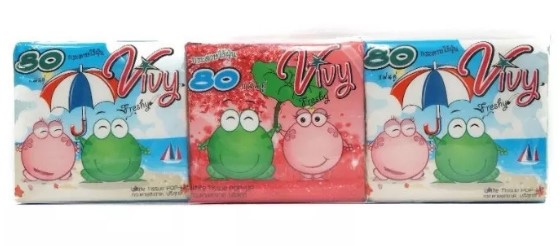-กระดาษทิชชู่ POP-TEEN 80 แผ่น (PK3) VIVY