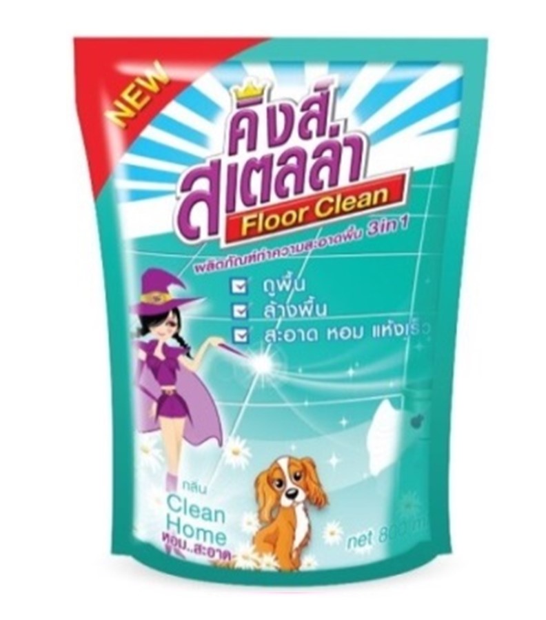 -น้ำยาถูพื้น 800 ml. กลิ่น Clean Home แพ็คคู่ King's Stella Floor Clean