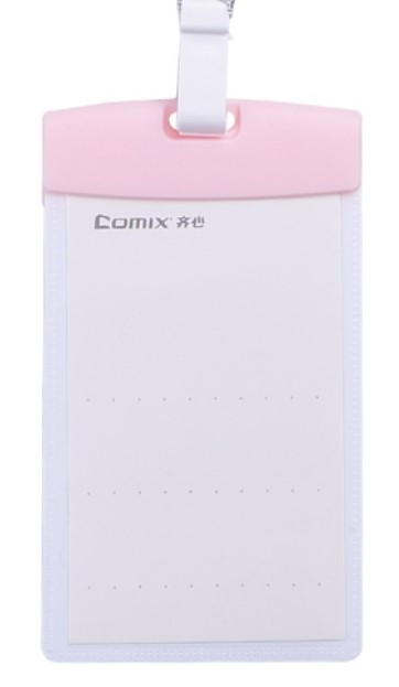 -ซองใส่บัตร A7965 แนวตั้ง ชมพู COMIX+