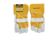 -ถุงมือหนังยาว มีซับ ขอบผ้า FIXTON+