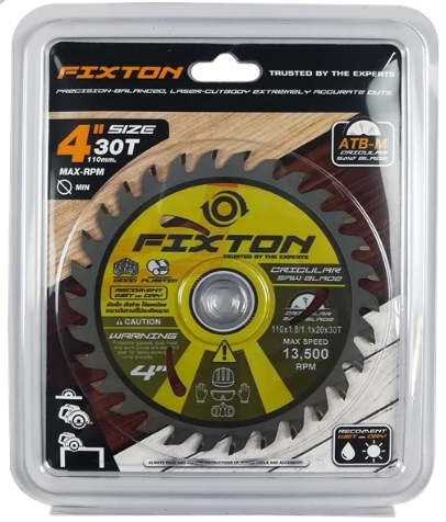 -ใบเลื่อยวงเดือน 4"x30T แบบบาง FIXTON+