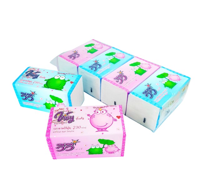 -กระดาษทิชชู่ Super Big 230 แผ่นคู่ Vivy