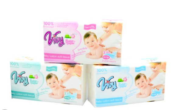 -กระดาษทิชชู่ Baby paper402 แผ่น Vivy