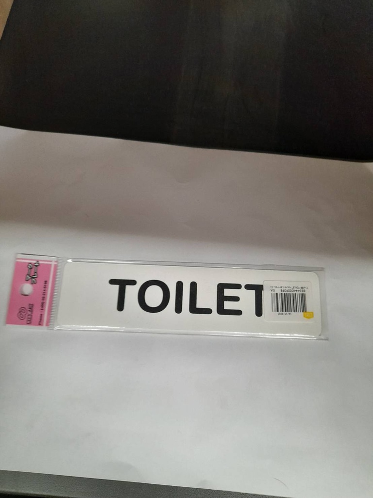 -ป้ายพีพี TOILET ขนาด 16x4 ซม. 1103-02