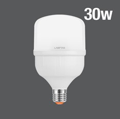 -หลอดกลม LED HIGHT WATT T-BULB GLOSS 30W แสง DAYLIGHT 6500K LAMPTAN
