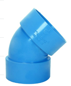 ข้องอPVC45องศาบาง3"