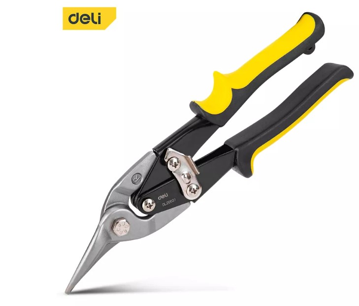 กรรไกรตัดสังกะสี ซ้าย 10" EDL20031 DELI+