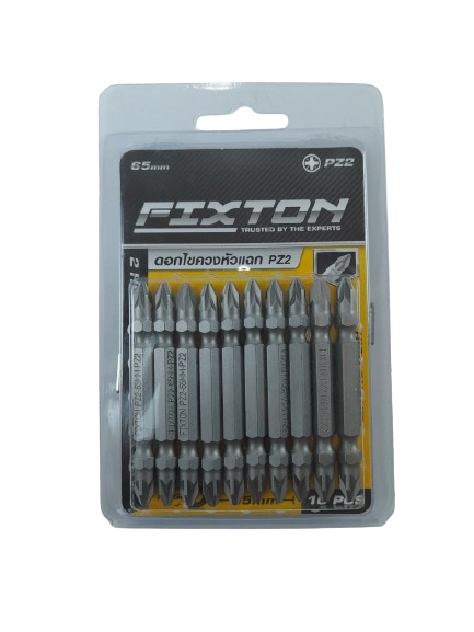 -ดอกไขควงลมแฉก PZ2x65mm อย่างดี FIXTON+