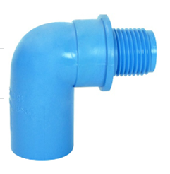 ข้องอPVC90องศาหนาเกลียวนอก1 1/2" มอก.