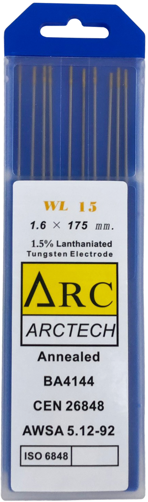 ลวดเชื่อมแก๊ส ทังสเตน 1.6มม หัวทอง (เส้น) ARCTECH