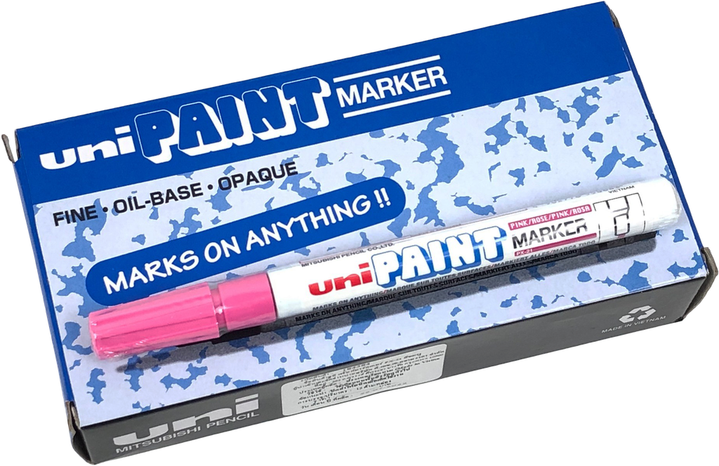 ปากกาเมจิ ถาวร PX21 สีชมพู UNI PAINT