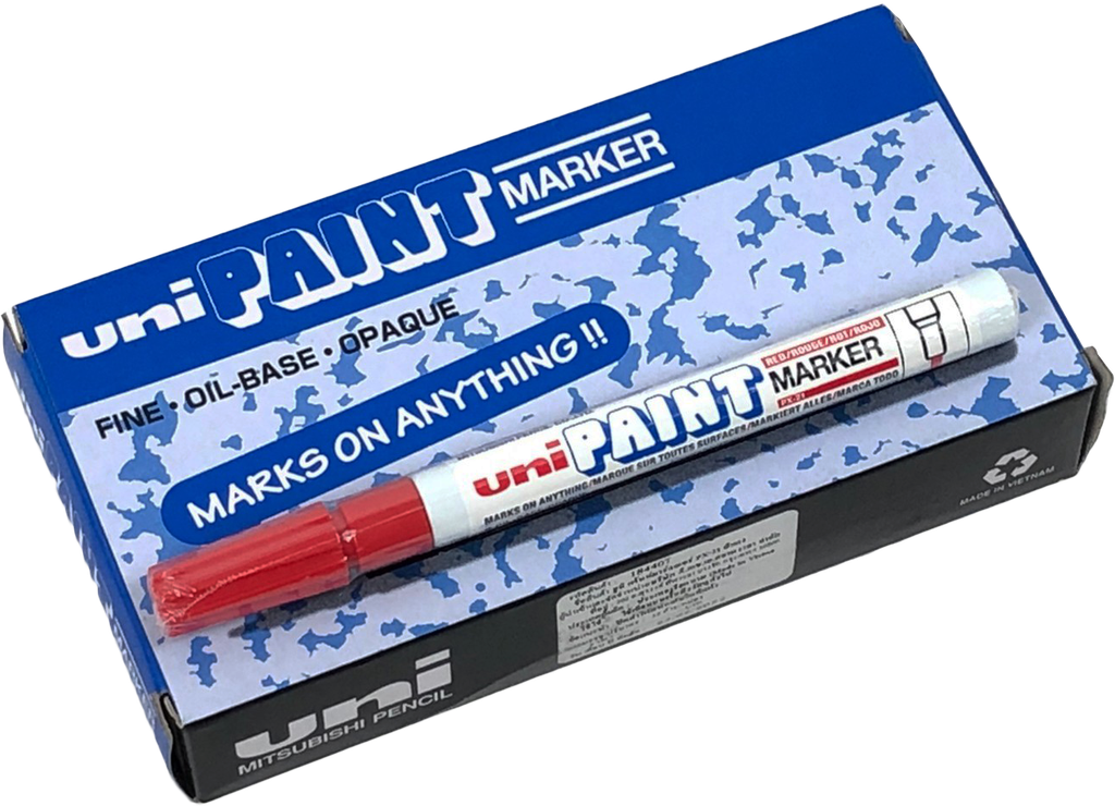 ปากกาเมจิ ถาวร PX21 สีแดง UNI PAINT