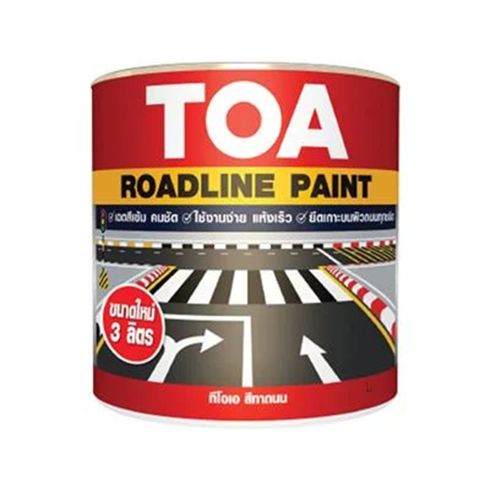สีทาถนน ไม่สะท้อนแสง  3ลิตร #703 สีเหลือง TOA