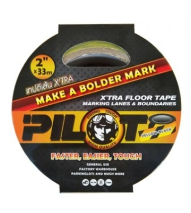 เทปสะท้อนแสงดำเหลือง 2"*20m PILOT=