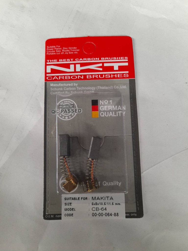 แปรงถ่านNKT รุ่น CB-64 รหัส00-00-064 FOR MAKITA