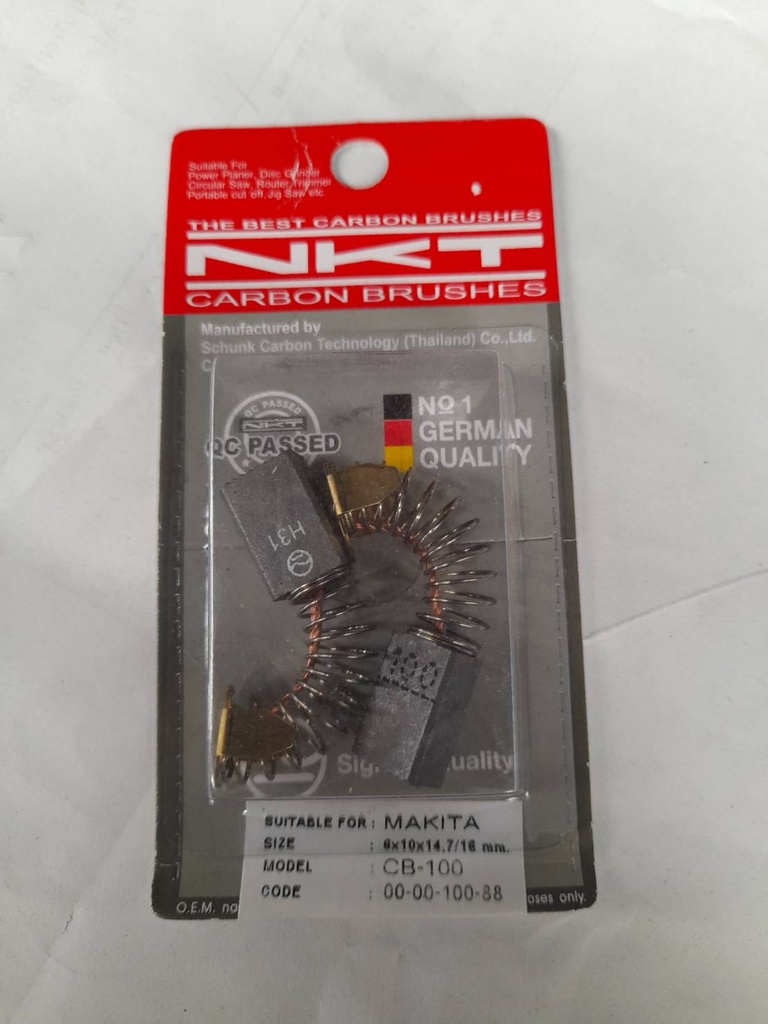 แปรงถ่านNKT รุ่น CB-100 รหัส00-00-100 FOR MAKITA