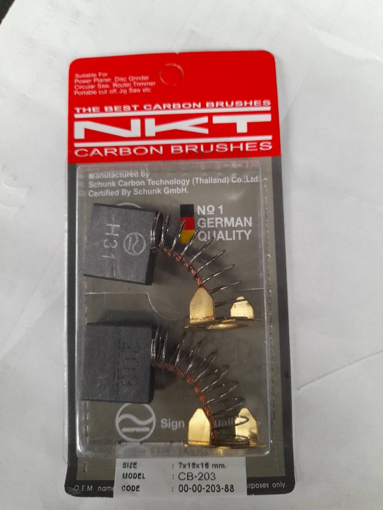 แปรงถ่านNKT รุ่น CB-203 รหัส00-00-203 FOR MAKITA