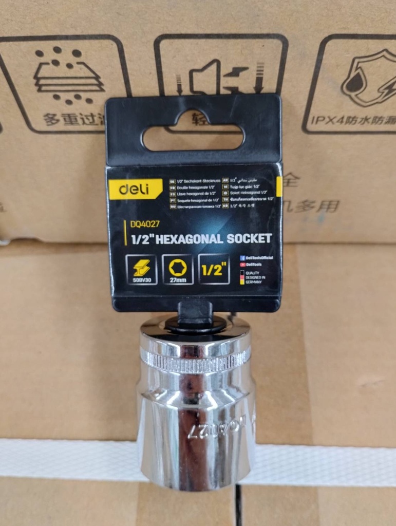 ลูกบล็อค 27mm EDQ4027 DELI+
