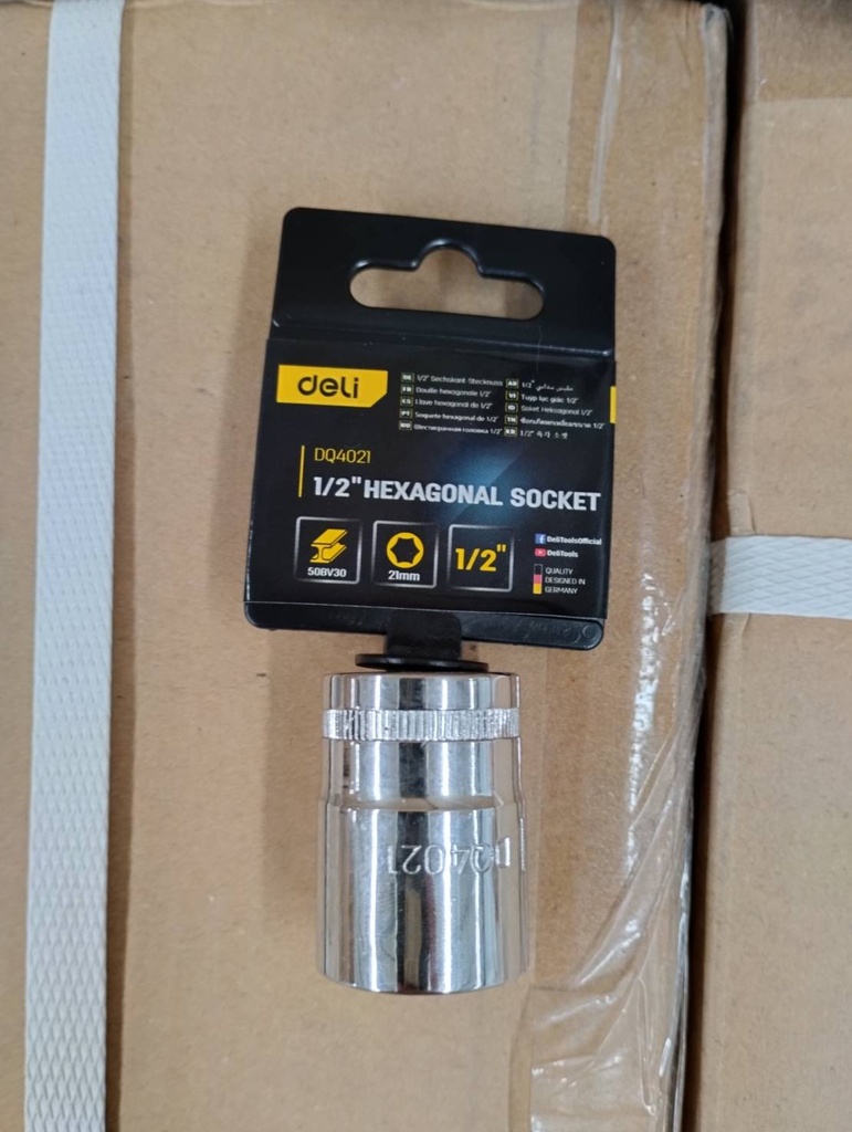 ลูกบล็อค 21mm EDQ4021 DELI+