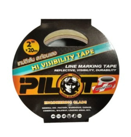 เทปสะท้อนแสงติดรถบรรทุก สีเหลือง 2"*5m PILOT=