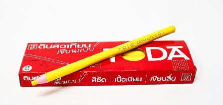 ดินสอเทียนเขียนแบบ สีเหลือง โตด้า