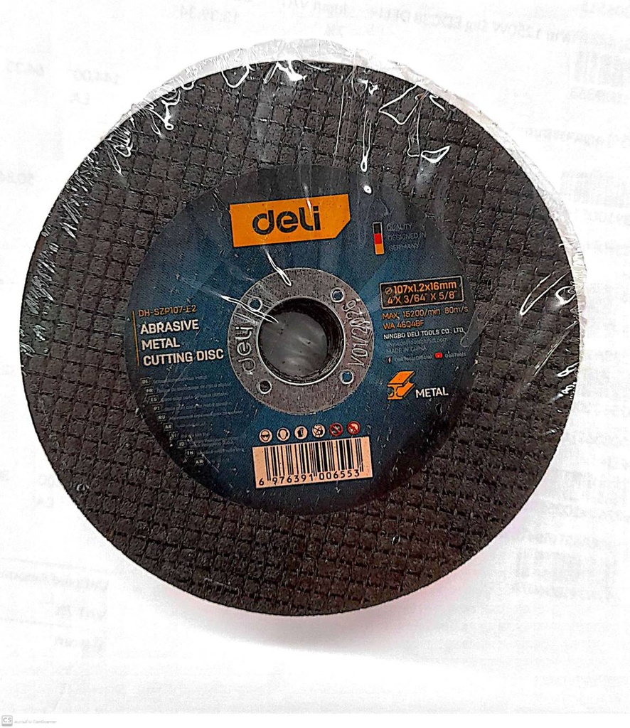 ใบตัดเหล็ก 4" 1.2mm EDH-SZP107-E2 DELI+