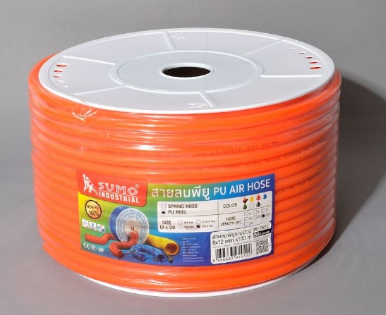 สายลมม้วน PU ขนาด 8x12 สีส้ม SUMO (100m/ม้วน)
