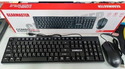 ชุดคีย์บอร์ดเม้าส์ GMK-102 สีดำ GEARMASTER