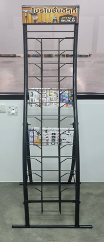 ชั้นวางโบว์ชัวร์ 12 ชั้น รุ่นฟรีนิกซ์ 30x35x1 50ซม. สีดำ