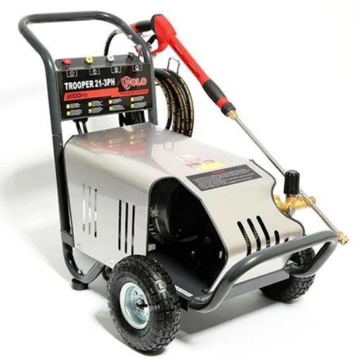 POLO TROOPER21-3PH เครื่องฉีดน้ำแรงดันสูง 206Bar 7.5 kW. 380V.
