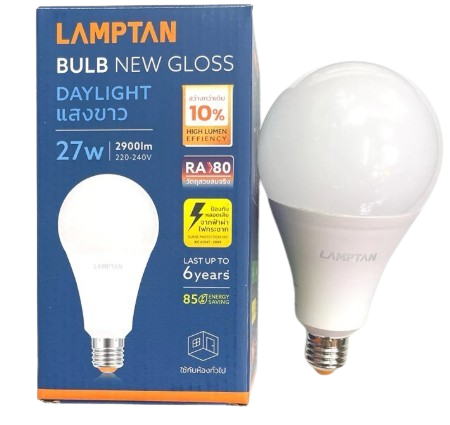 หลอดกลม LED BULB NEW GLOSS 27W Daylight Lamptan