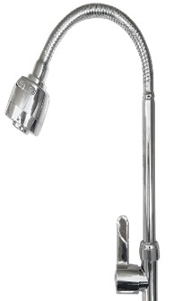 ก๊อกซิงค์พื้น แบบท่ออ่อนหัวปรับน้ำ ด้ามเรียบเซรามิควาล์ว VHY2209F VEGARR