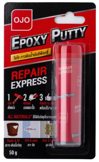 -กาวดินน้ำมันอีพ็อกซี่ ชนิดแห้งเร็ว 50g OJO
